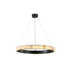Lustre moderne Kenric en Albâtre Noir