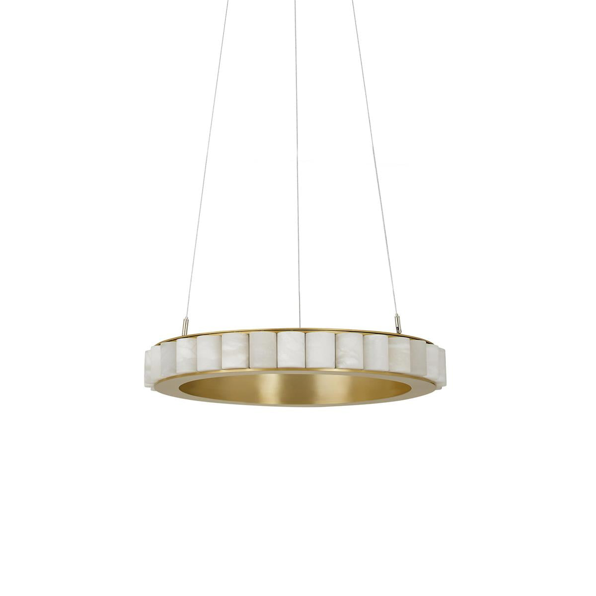 Lustre moderne Kenric en Albâtre Noir