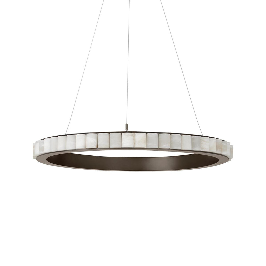 Lustre moderne Kenric en Albâtre Laiton