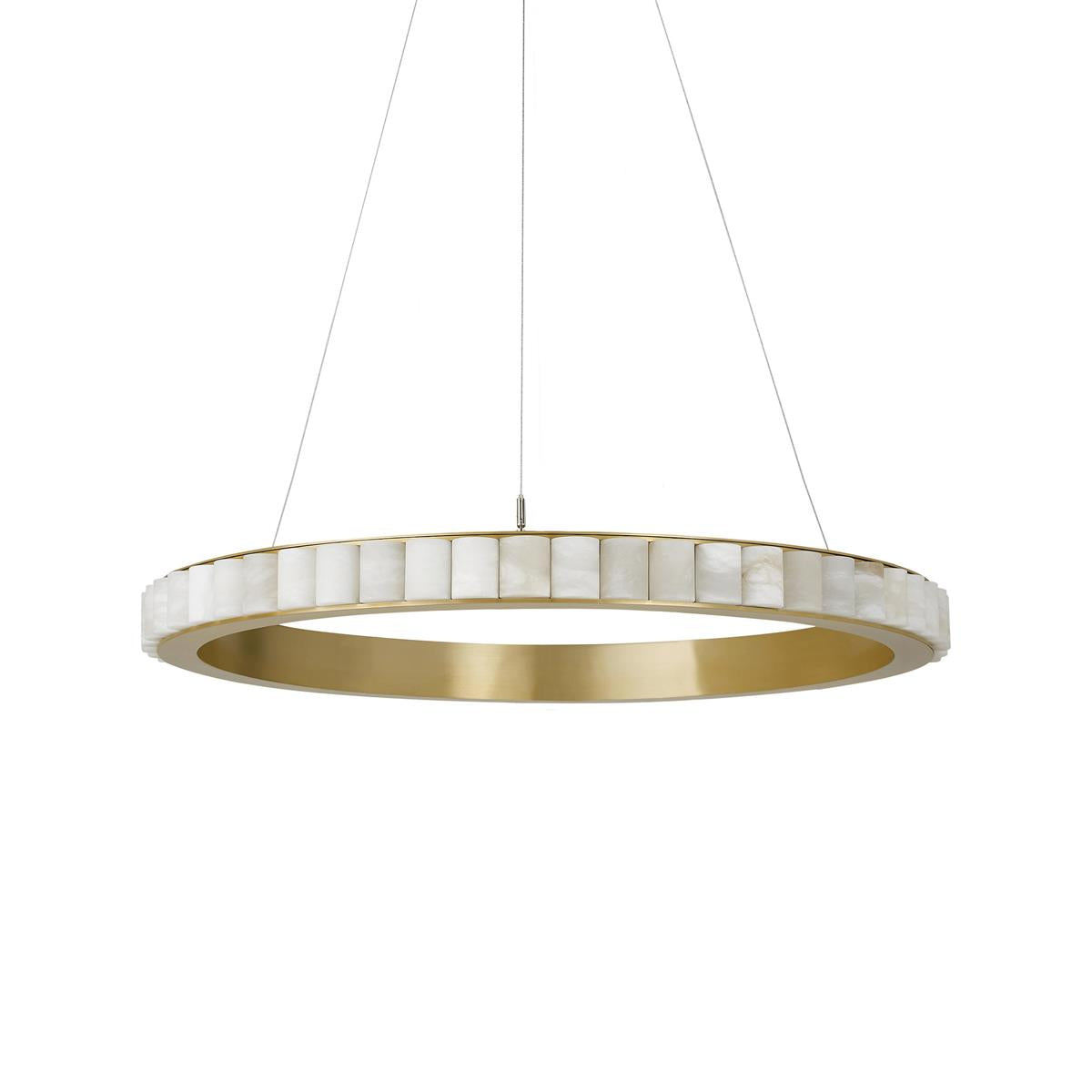 Lustre moderne Kenric en Albâtre Noir