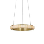 Lustre moderne Kenric en Albâtre Noir