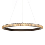 Lustre moderne Kenric en Albâtre Noir