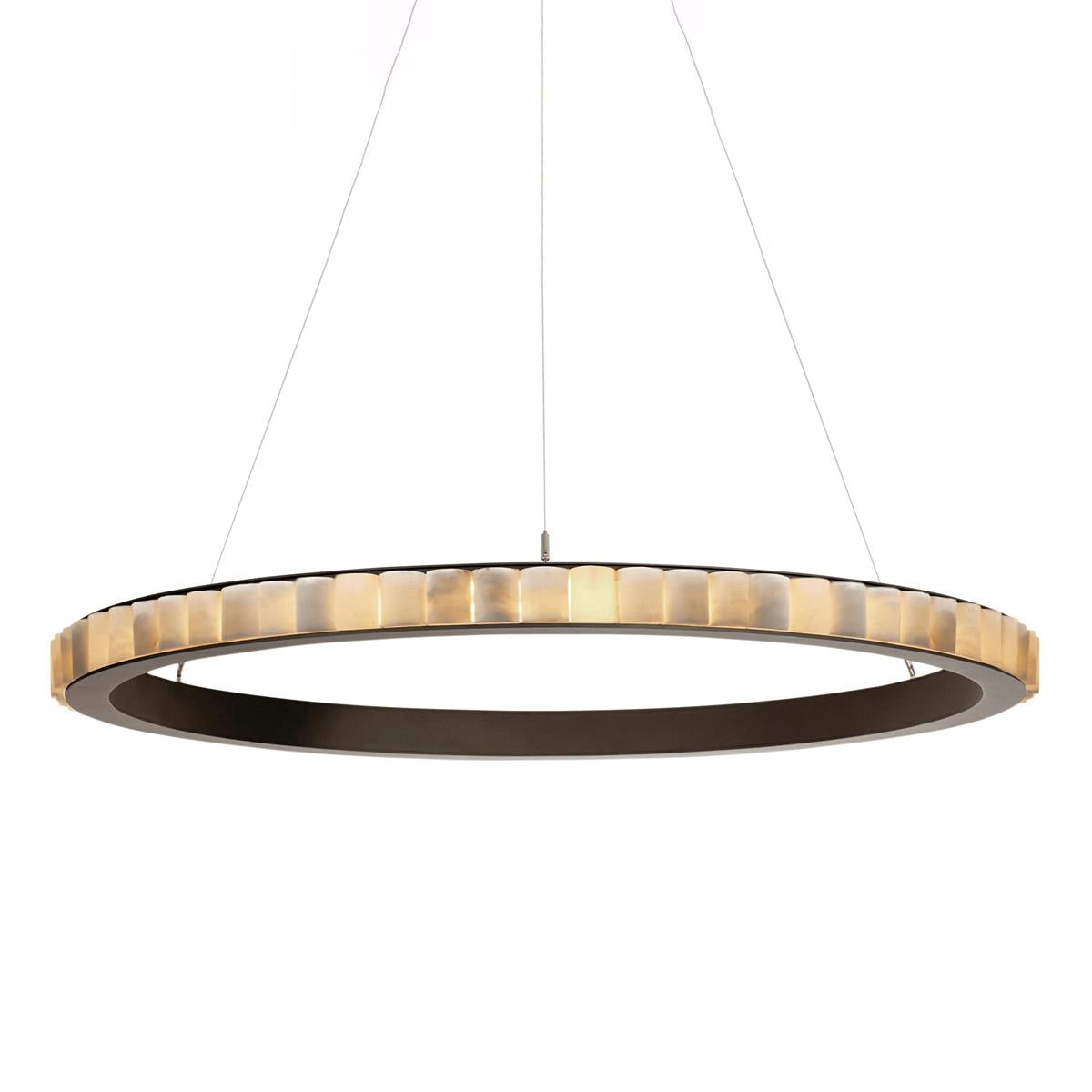 Lustre moderne Kenric en Albâtre Noir