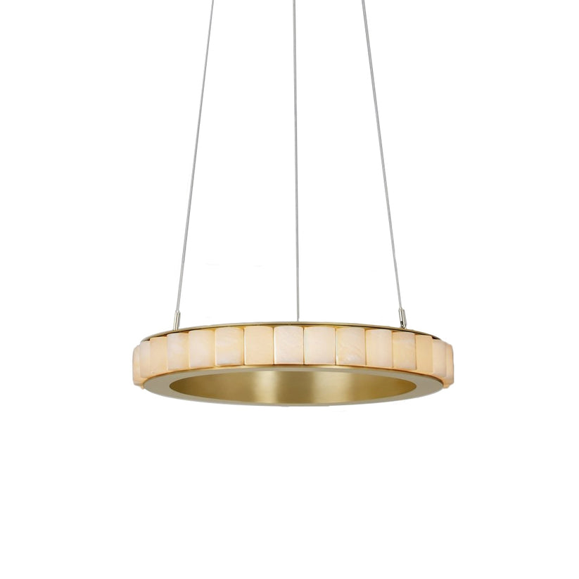 Lustre moderne Kenric en Albâtre Noir