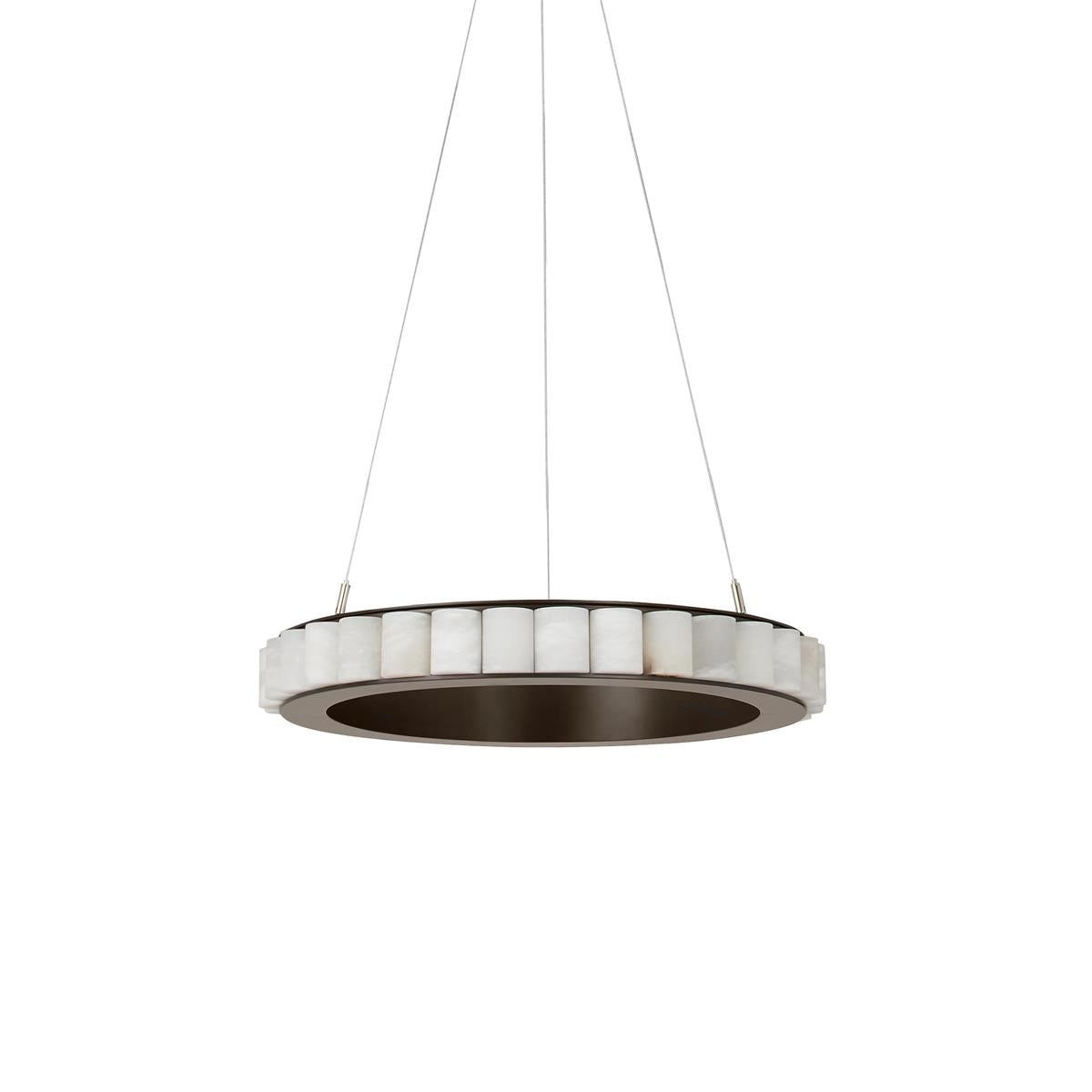 Lustre moderne Kenric en Albâtre Laiton