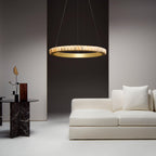 Lustre moderne Kenric en Albâtre Noir