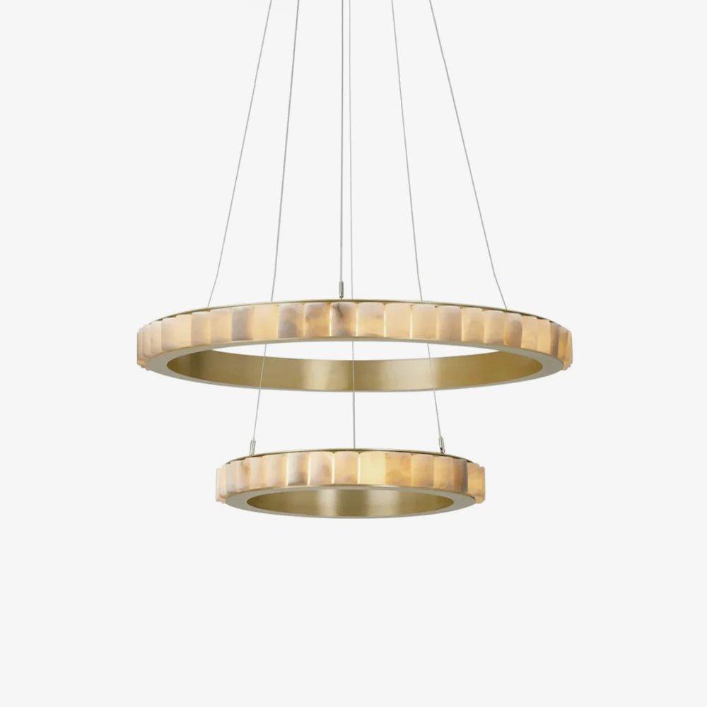 Lustre moderne Kenric en Albâtre Laiton