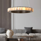 Lustre moderne Kenric en Albâtre Noir