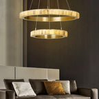 Lustre moderne Kenric en Albâtre Noir
