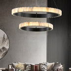 Lustre moderne Kenric en Albâtre Noir