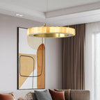 Lustre moderne Kenric en Albâtre Noir