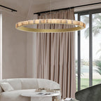 Lustre moderne Kenric en Albâtre Noir