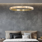Lustre moderne Kenric en Albâtre Noir