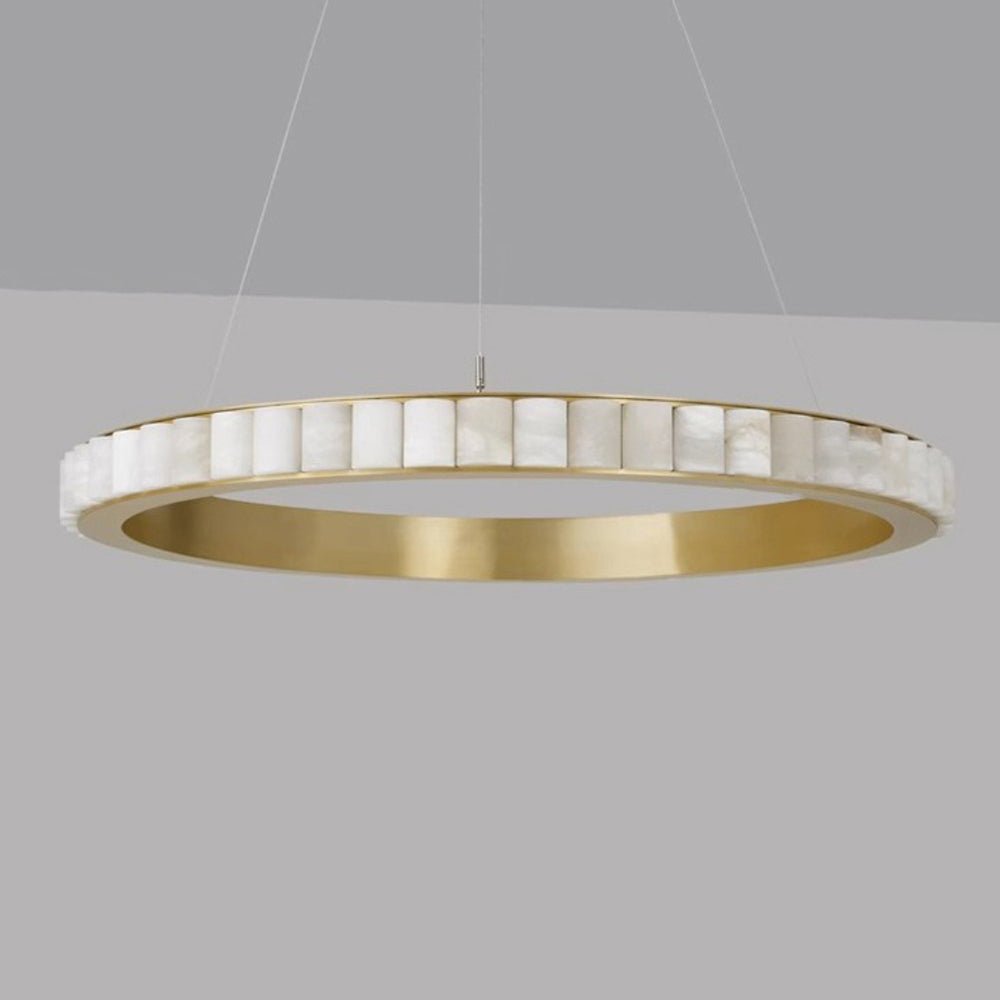 Lustre moderne Kenric en Albâtre Noir