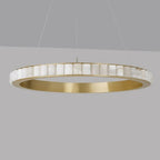 Lustre moderne Kenric en Albâtre Noir