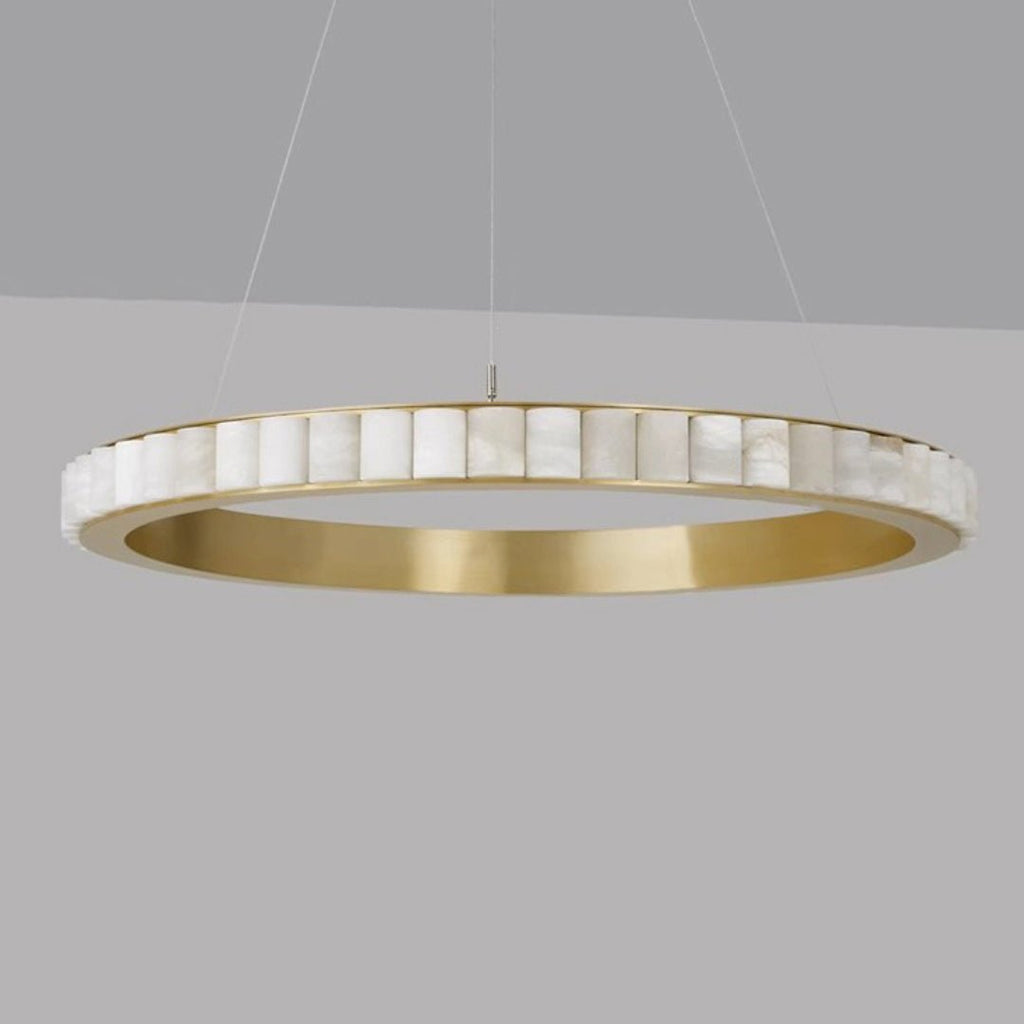 Lustre moderne Kenric en Albâtre Noir