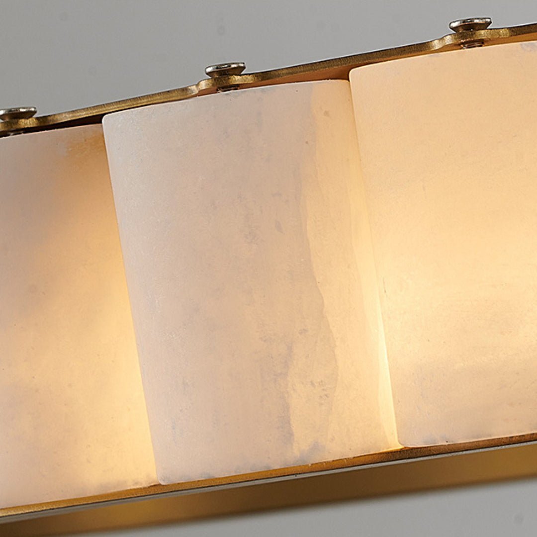 Lustre moderne Kenric en Albâtre Laiton