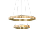 Lustre moderne Kenric en Albâtre Noir
