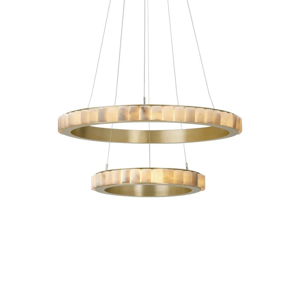 Lustre moderne Kenric en Albâtre Laiton