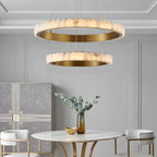 Lustre moderne Kenric en Albâtre Noir