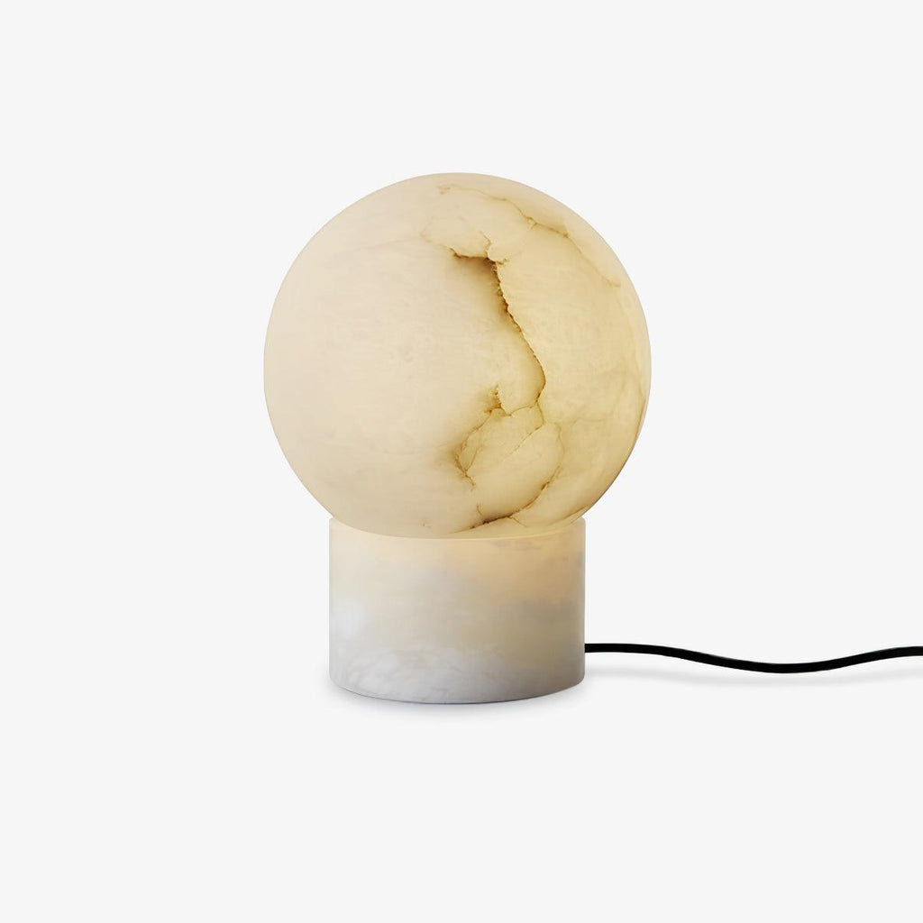 Lampe à poser moderne Vegard en Albâtre, Marbre Blanc