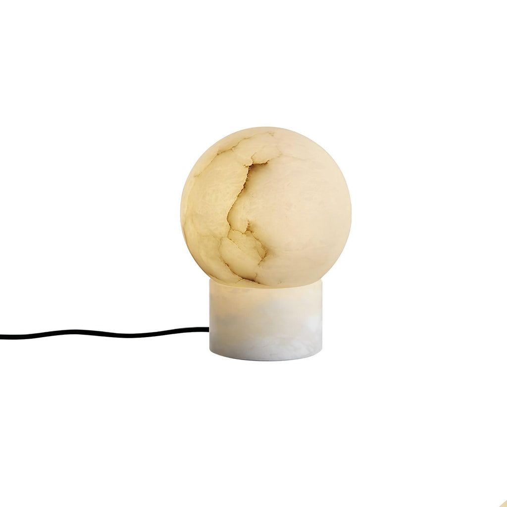 Lampe à poser moderne Vegard en Albâtre, Marbre Blanc
