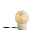 Lampe à poser moderne Vegard en Albâtre, Marbre Blanc