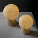Lampe à poser moderne Vegard en Albâtre, Marbre Blanc