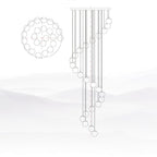 Lustre moderne Mikko en Albâtre Noir et blanc