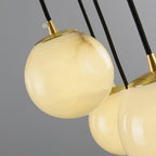 Lustre moderne Mikko en Albâtre Noir et blanc