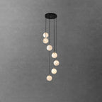 Lustre moderne Mikko en Albâtre Noir et blanc
