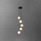 Lustre moderne Mikko en Albâtre Noir et blanc
