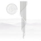 Lustre moderne Mikko en Albâtre Noir et blanc