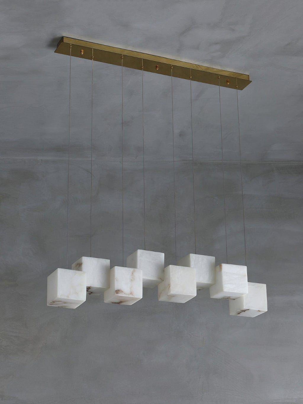 Suspension moderne Terje en Albâtre Or et blanc