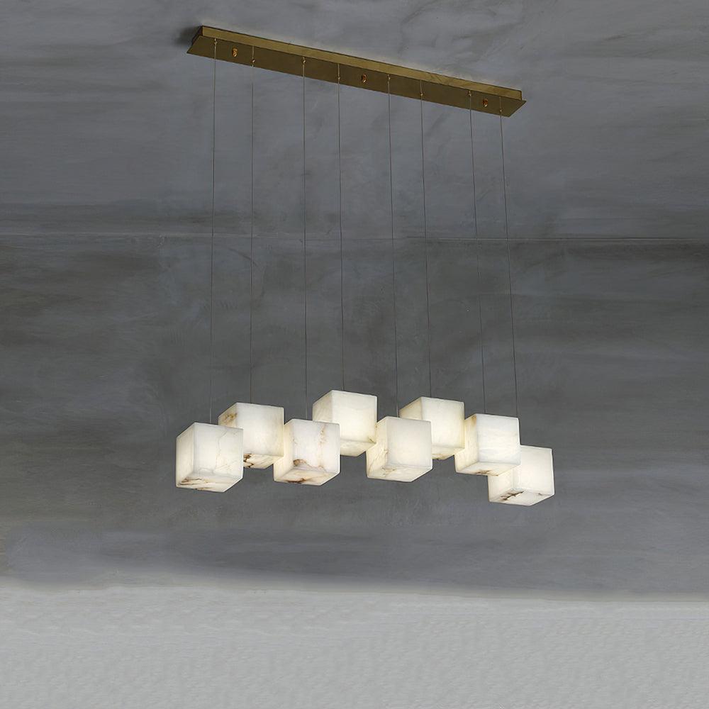 Suspension moderne Terje en Albâtre Or et blanc