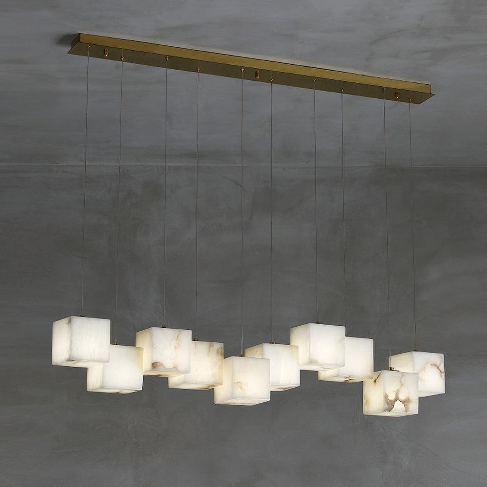 Suspension moderne Terje en Albâtre Or et blanc
