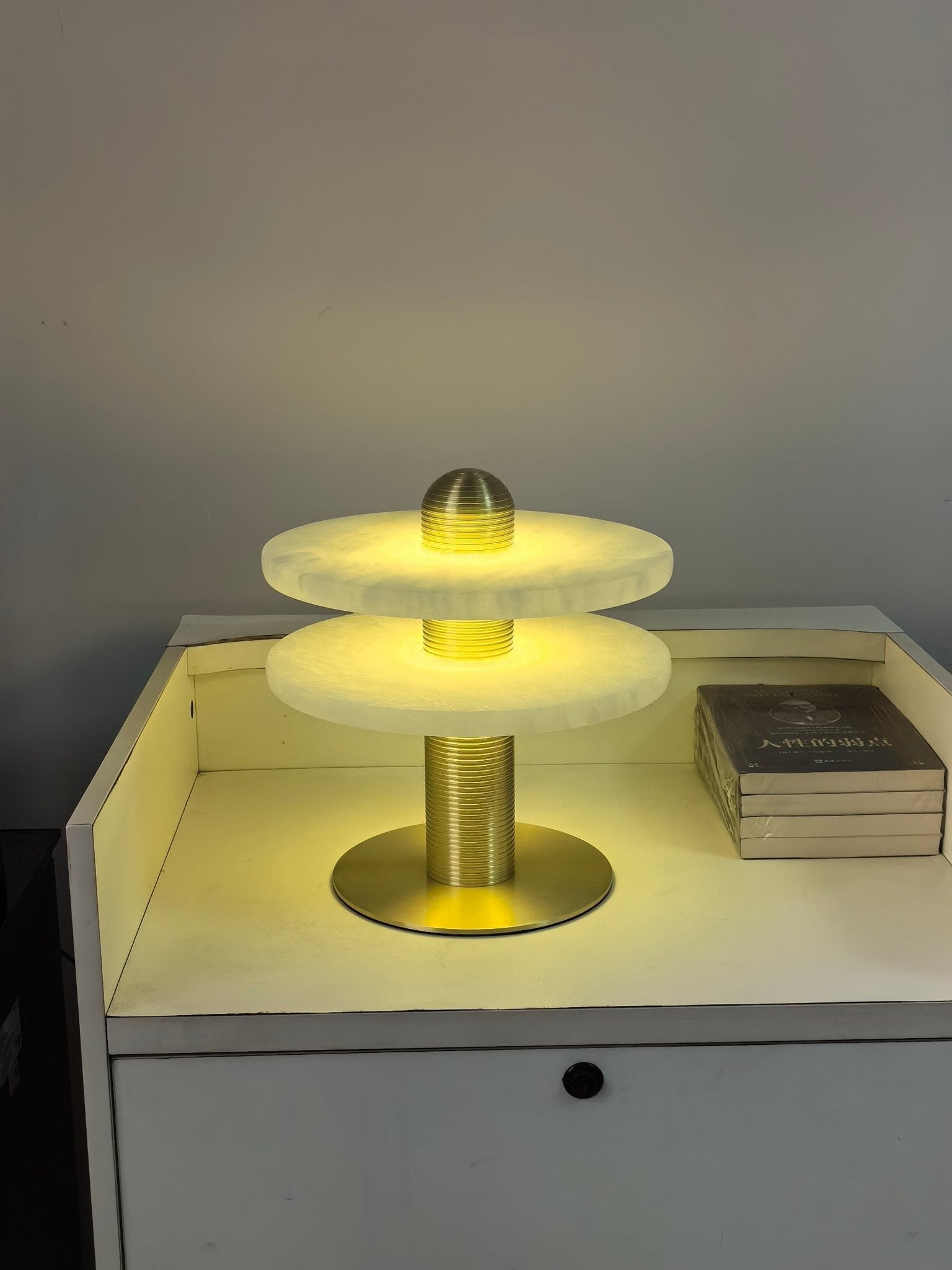 Lampe à poser moderne Booth en Albâtre