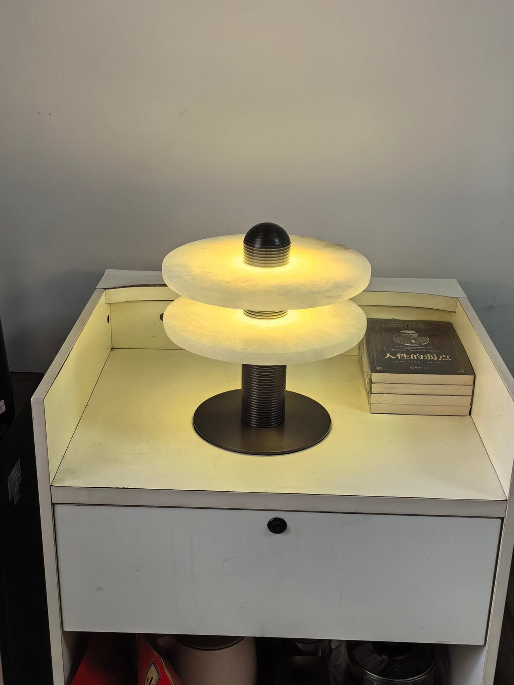 Lampe à poser moderne Booth en Albâtre