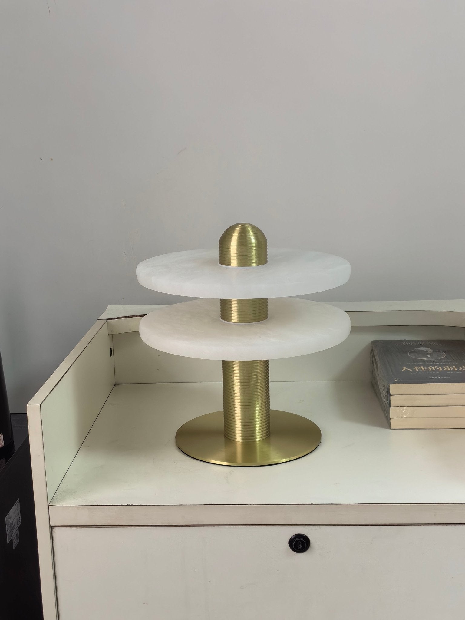 Lampe à poser moderne Booth en Albâtre