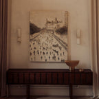 Applique murale moderne Kjel en Albâtre Noir et blanc