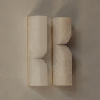 Applique murale moderne Kjel en Albâtre Noir et blanc