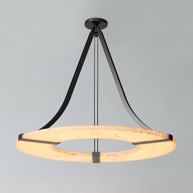 Suspension moderne Judson en Albâtre Noir et blanc