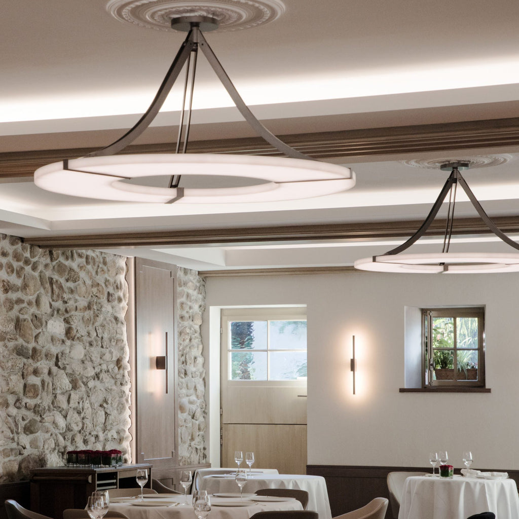 Suspension moderne Judson en Albâtre Noir et blanc