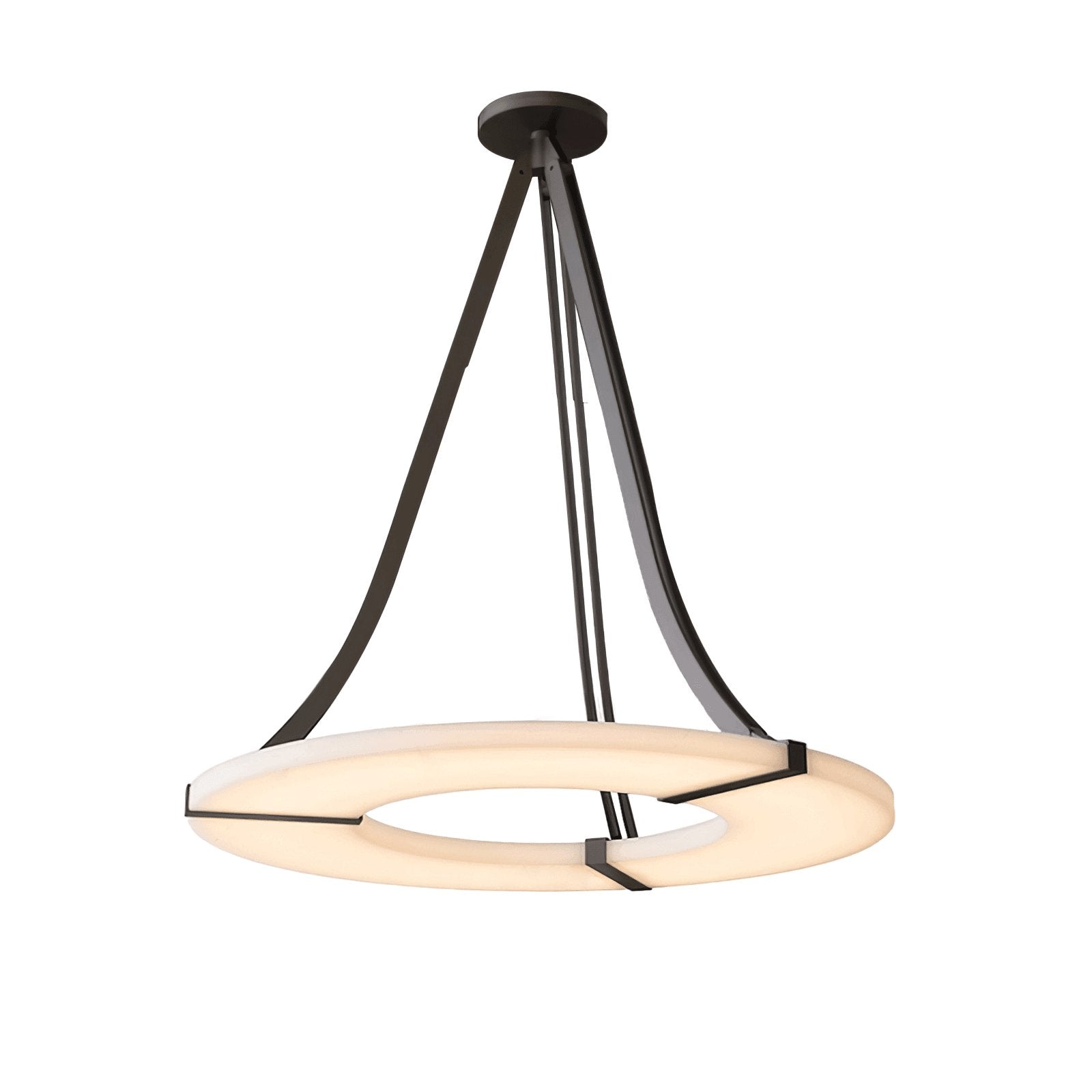 Suspension moderne Judson en Albâtre Noir et blanc