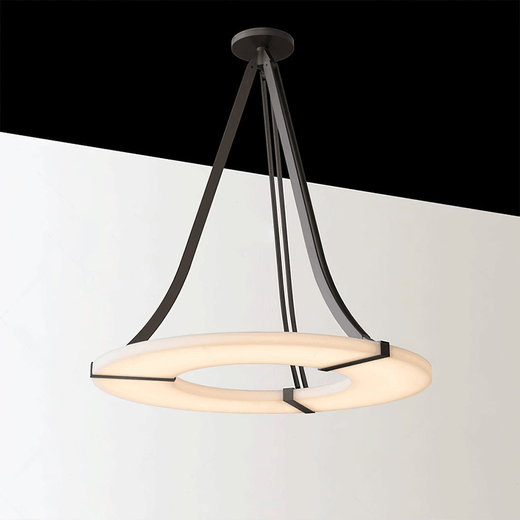 Suspension moderne Judson en Albâtre Noir et blanc