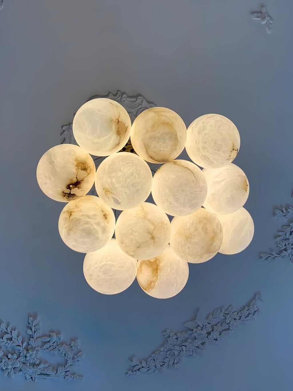 Lustre moderne Gudmund en Albâtre