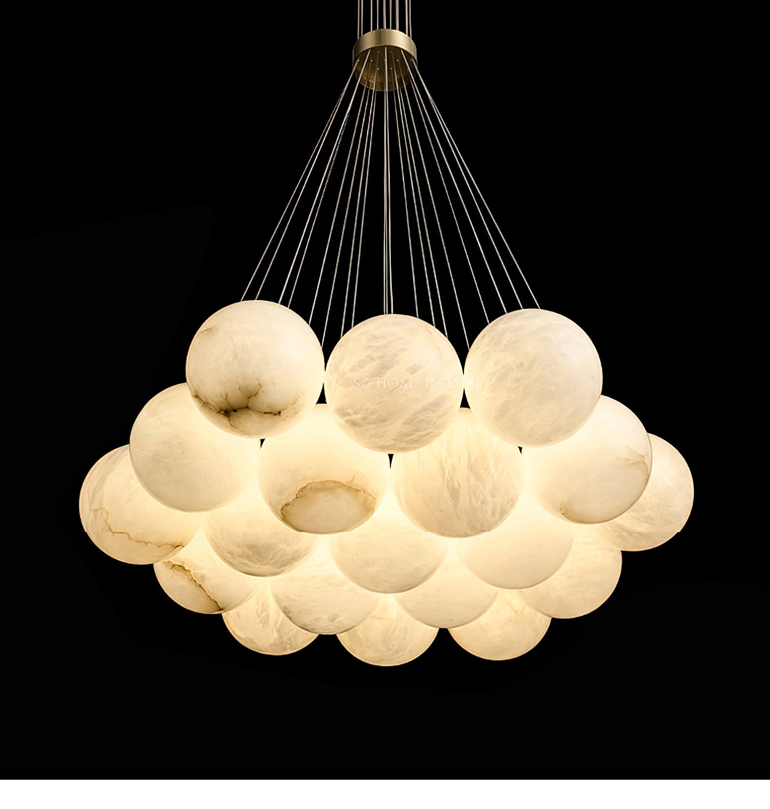 Lustre moderne Gudmund en Albâtre