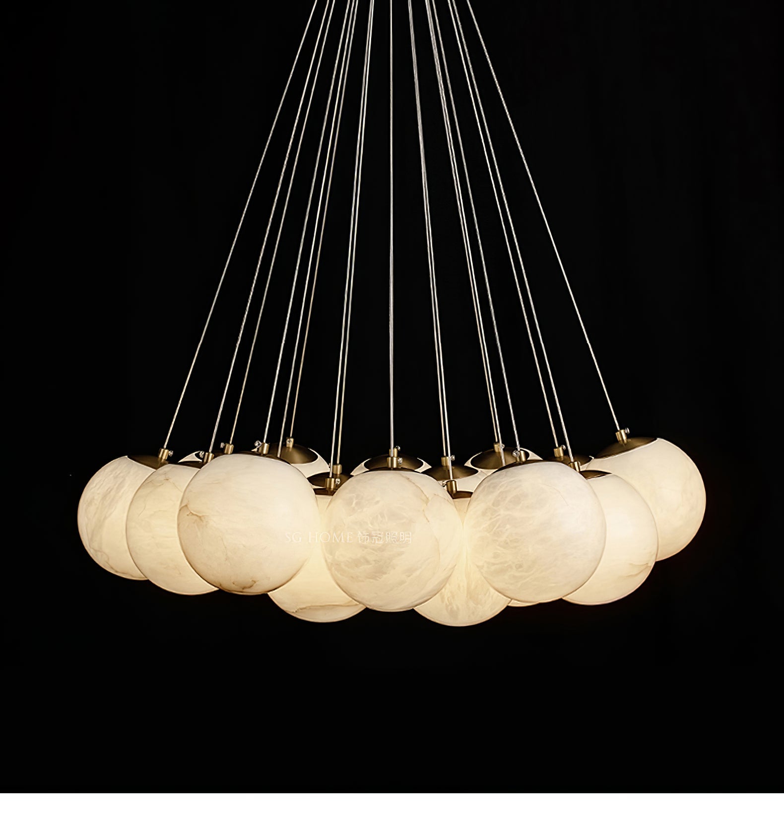 Lustre moderne Gudmund en Albâtre