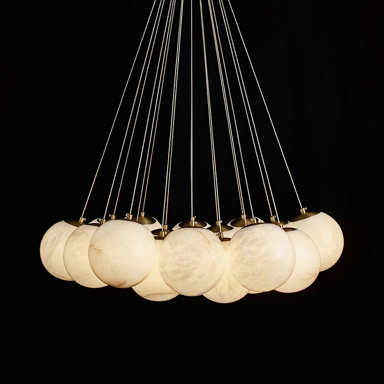 Lustre moderne Gudmund en Albâtre