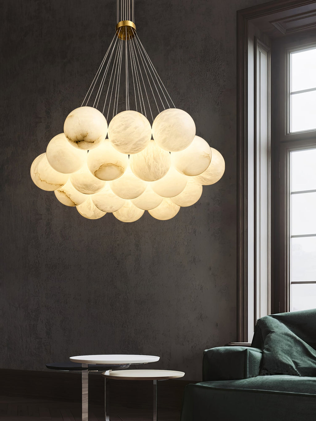Lustre moderne Gudmund en Albâtre